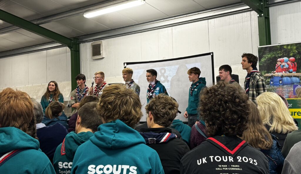 Explorer Patrol Leaders talking about their trip to Denmark